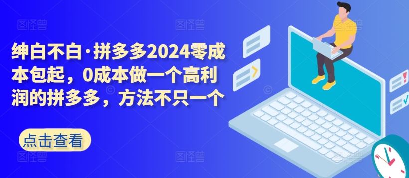 拼多多2024零成本包起，0成本做一个高利润的拼多多，方法不只一个-智创网