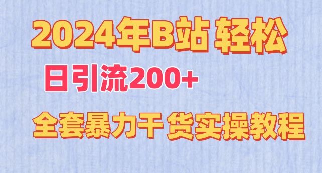 2024年B站轻松日引流200+的全套暴力干货实操教程【揭秘】-智创网