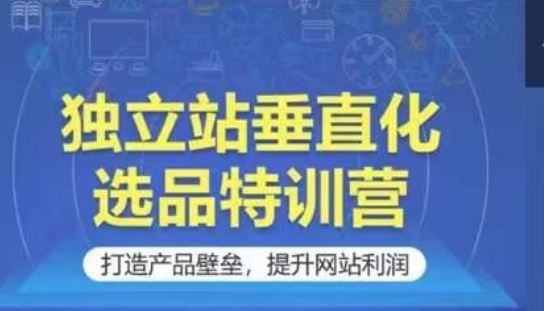 独立站垂直化选品特训营，打造产品壁垒，提升网站利润-智创网