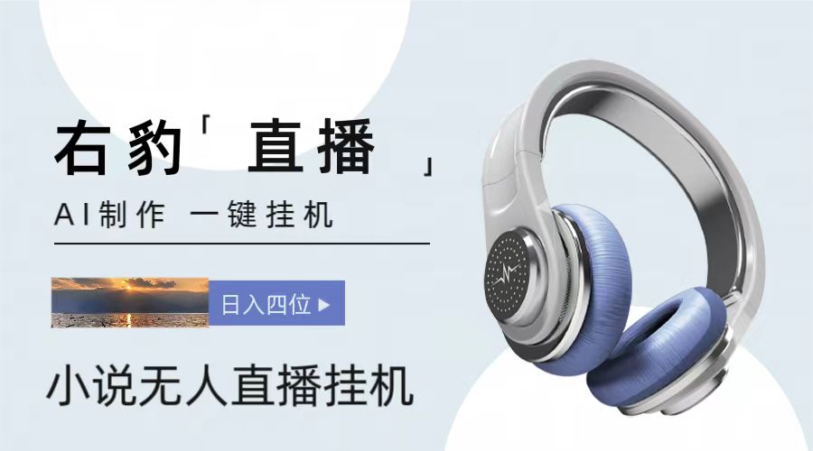 右豹小说无人直播挂机吸金项目，简单易行收益稳定， 月入1000+-智创网