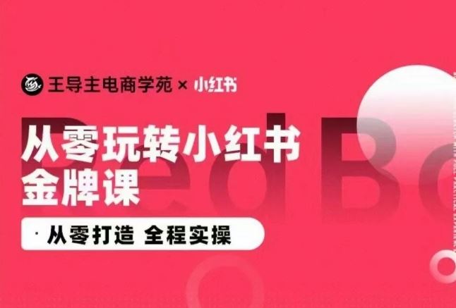 王导主·小红书电商运营实操课，​从零打造  全程实操-智创网