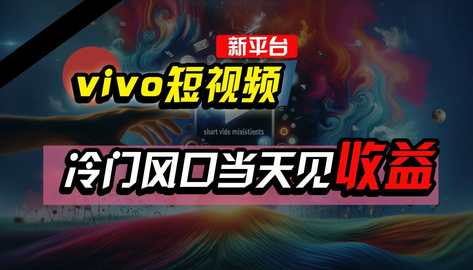 全新平台vivo短视频，新风口AI混剪无脑搬运，冷门风口当天见收益，7天撸了2300+了-智创网