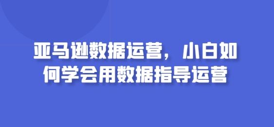 亚马逊数据运营，小白如何学会用数据指导运营-智创网
