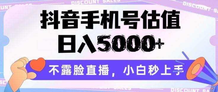 抖音手机号估值，日入5000+，不露脸直播，小白秒上手【揭秘】-智创网
