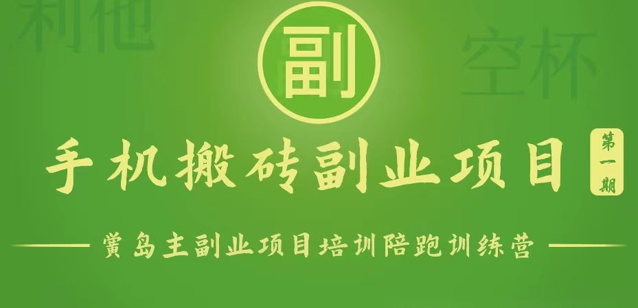 手机搬砖小副业项目训练营1.0，能用手机做的简单小副业-智创网