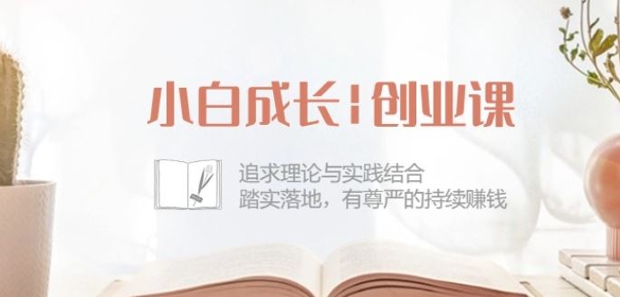 小白成长创业课：追求理论与实践结合，踏实落地，有尊严的持续赚钱-42节-智创网