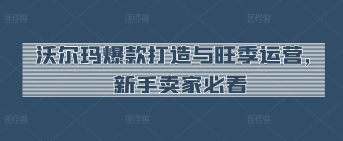 沃尔玛爆款打造与旺季运营，新手卖家必看-智创网