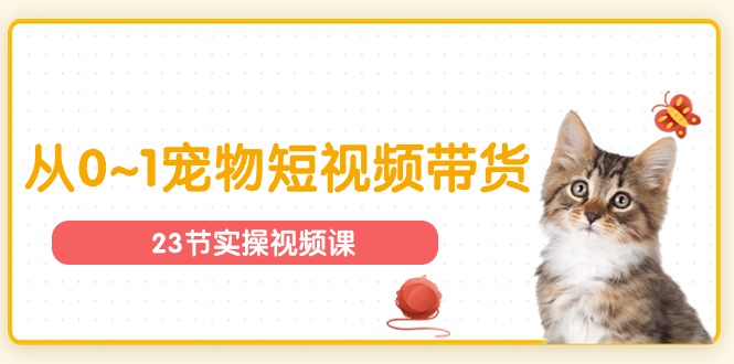宠物行业从0~1宠物短视频带货实操课（23节课）-智创网