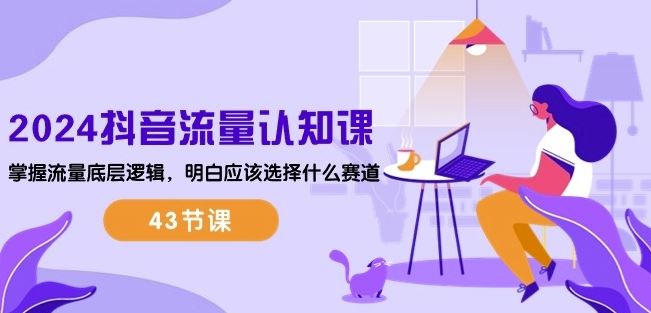 2024抖音流量认知课：掌握流量底层逻辑，明白应该选择什么赛道 (43节课)-智创网