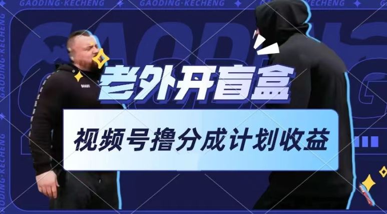 老外开盲盒视频，撸视频号分成计划收益，每天只需一小时，新手小白轻松上手【揭秘】-智创网