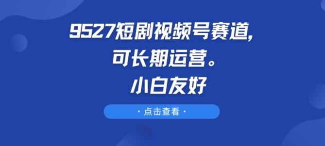 9527短剧视频号赛道，可长期运营，小白友好【揭秘】-智创网