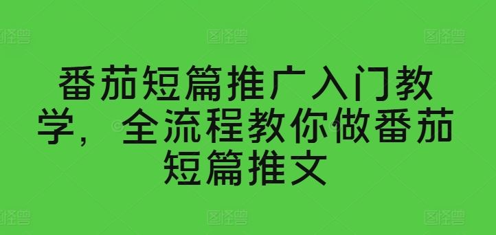 番茄短篇推广入门教学，全流程教你做番茄短篇推文-智创网