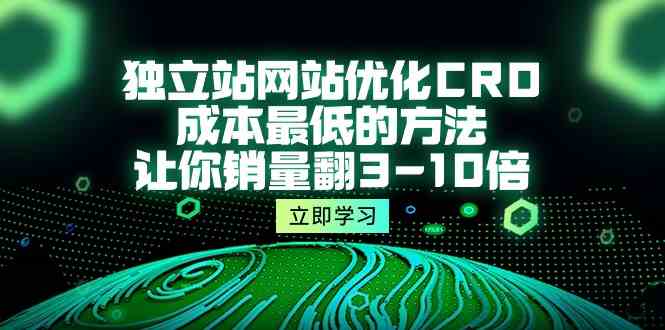 （10173期）独立站网站优化CRO，成本最低的方法，让你销量翻3-10倍（5节课）-智创网