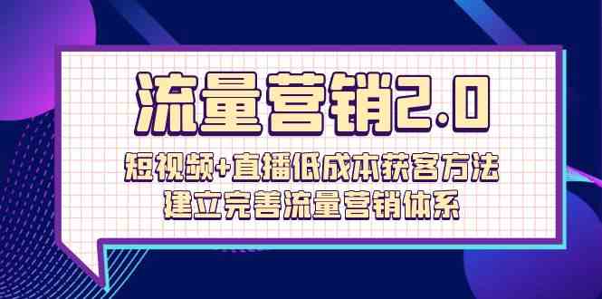 （10114期）流量-营销2.0：短视频+直播低成本获客方法，建立完善流量营销体系（72节）-智创网