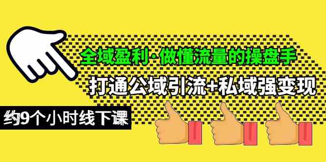 （10045期）全域盈利·做懂流量的操盘手，打通公域引流+私域强变现，约9个小时线下课-智创网