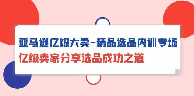 （10034期）亚马逊亿级大卖-精品选品内训专场，亿级卖家分享选品成功之道-智创网
