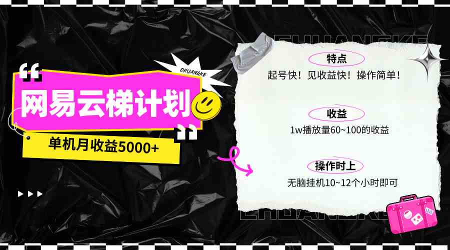 （10063期）最新网易云梯计划网页版，单机月收益5000+！可放大操作-智创网