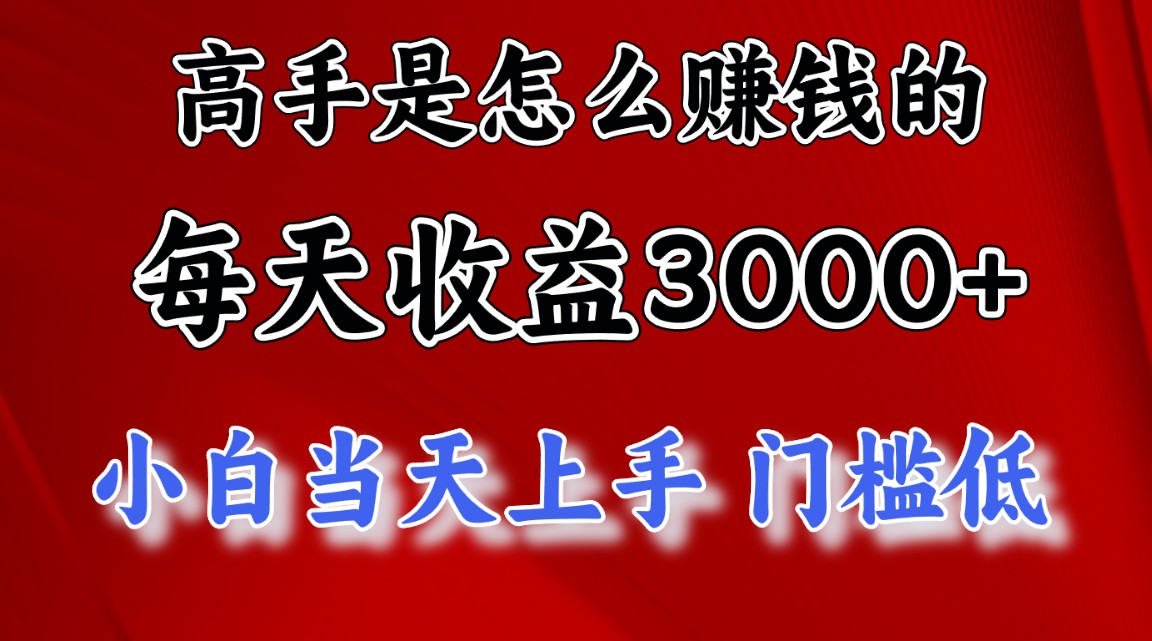 （10436期）高手是怎么赚钱的，一天收益3000+ 这是穷人逆风翻盘的一个项目，非常稳…-智创网