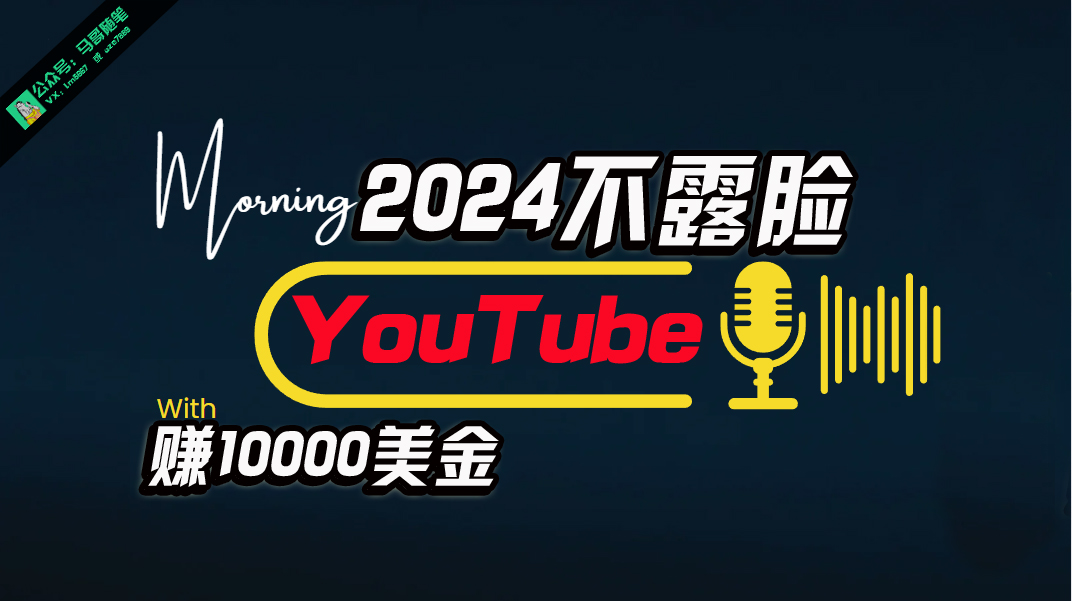 （10348期）AI做不露脸YouTube赚$10000月，傻瓜式操作，小白可做，简单粗暴-智创网