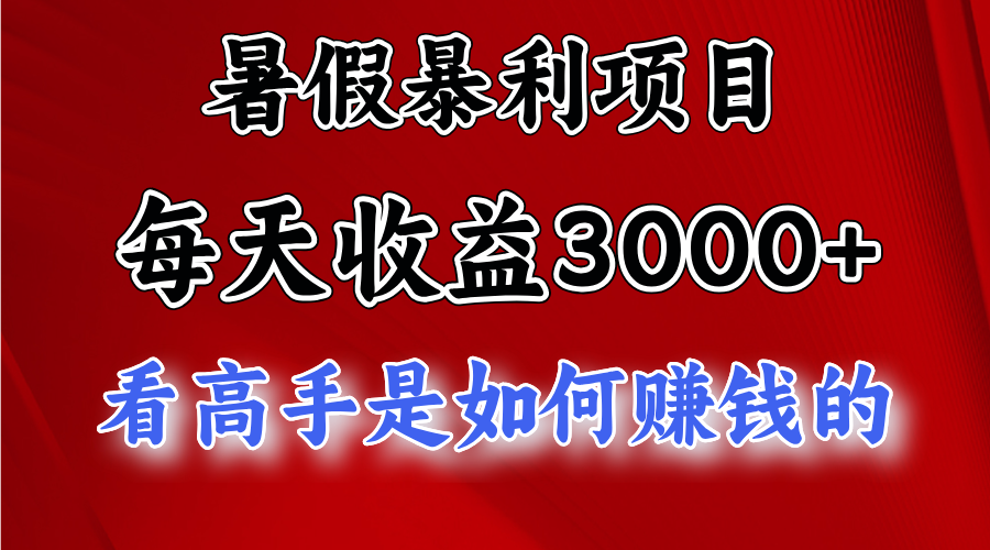 暑假暴力项目 1天收益3000+，视频号，快手，不露脸直播.次日结算-智创网