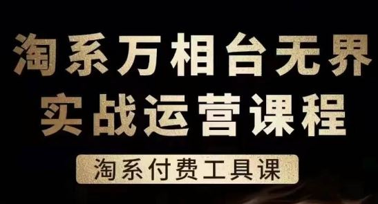 淘系万相台无界实战运营课，淘系付费工具课-智创网