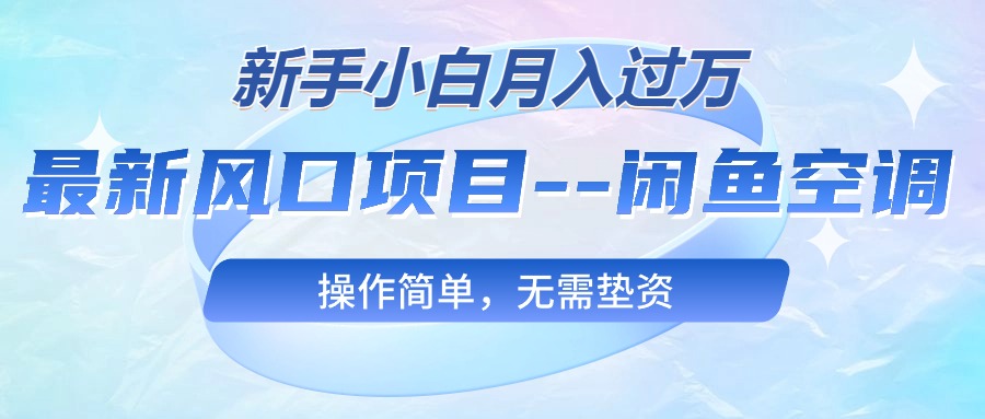 （10767期）最新风口项目—闲鱼空调，新手小白月入过万，操作简单，无需垫资-智创网