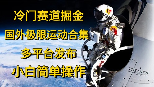 （10745期）冷门赛道掘金，国外极限运动视频合集，多平台发布，小白简单操作-智创网