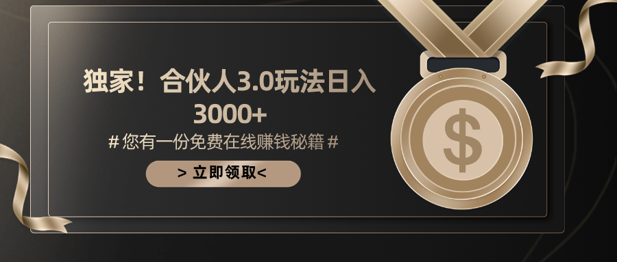 （10727期）游戏合伙人3.0，日入3000+，无限扩大的蓝海项目-智创网