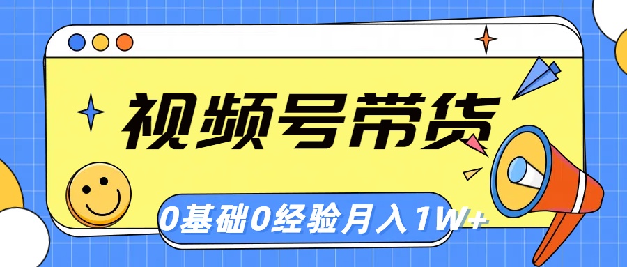 （10723期）视频号轻创业带货，零基础，零经验，月入1w+-智创网