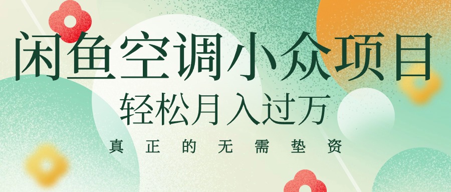 （10525期）闲鱼卖空调小众项目 轻松月入过万 真正的无需垫资金-智创网