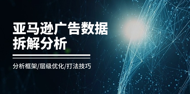 （11004期）亚马逊-广告数据拆解分析，分析框架/层级优化/打法技巧（8节课）-智创网