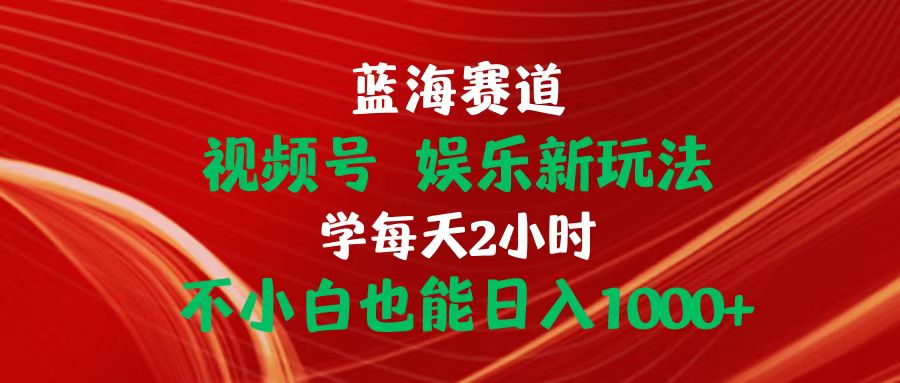 （10818期）蓝海赛道视频号 娱乐新玩法每天2小时小白也能日入1000+-智创网