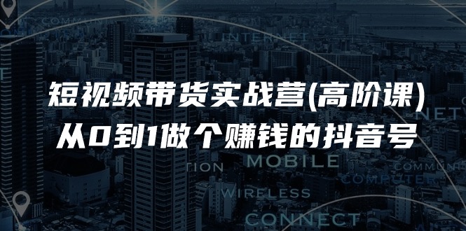 （11253期）短视频带货实战营(高阶课)，从0到1做个赚钱的抖音号（17节课）-智创网