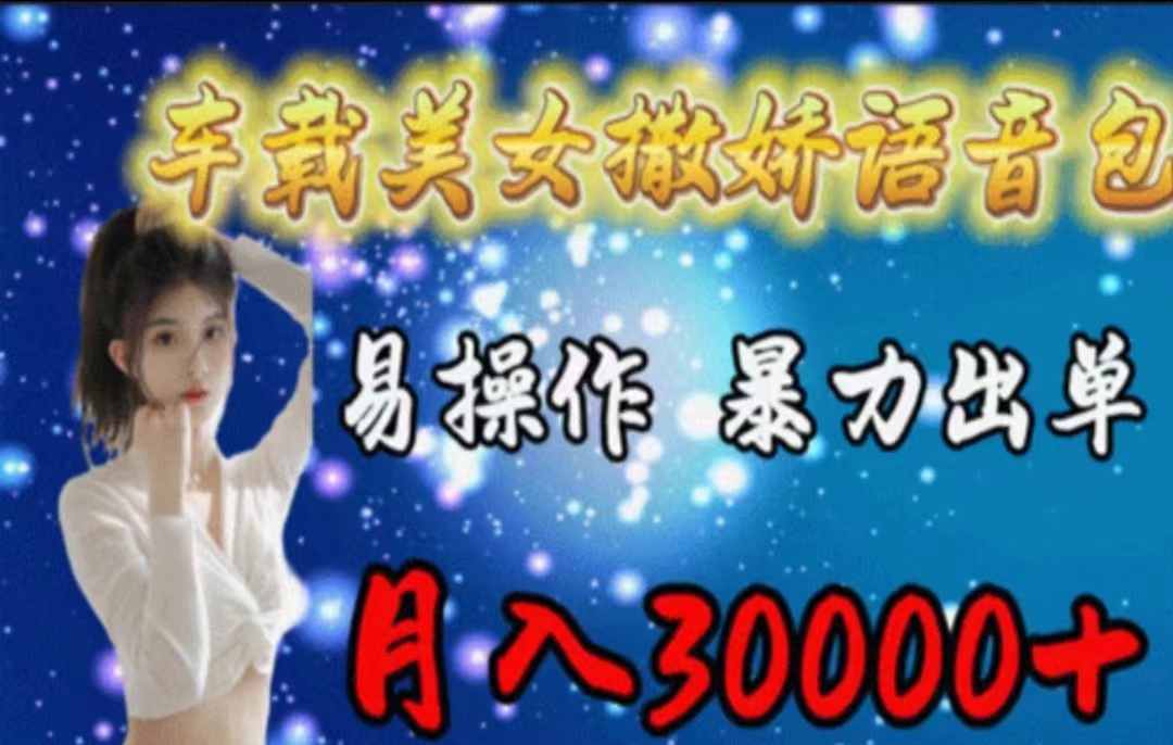 （11249期）车载美女撒娇语音包，执行就出单，月入3000＋，小白看完课程就能马上实操-智创网