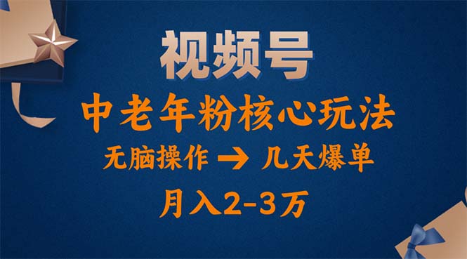 （11288期）视频号火爆玩法，高端中老年粉核心打法，无脑操作，一天十分钟，月入两万-智创网