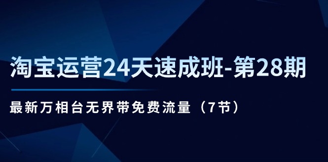 （11182期）淘宝运营24天速成班-第28期：最新万相台无界带免费流量（7节）-智创网