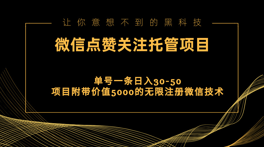 （11177期）视频号托管点赞关注，单微信30-50元，附带价值5000无限注册微信技术-智创网