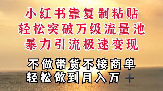 （11139期）深层揭秘小红书，靠复制粘贴，一周突破万级流量池，无脑搬运，暴力引流…-智创网