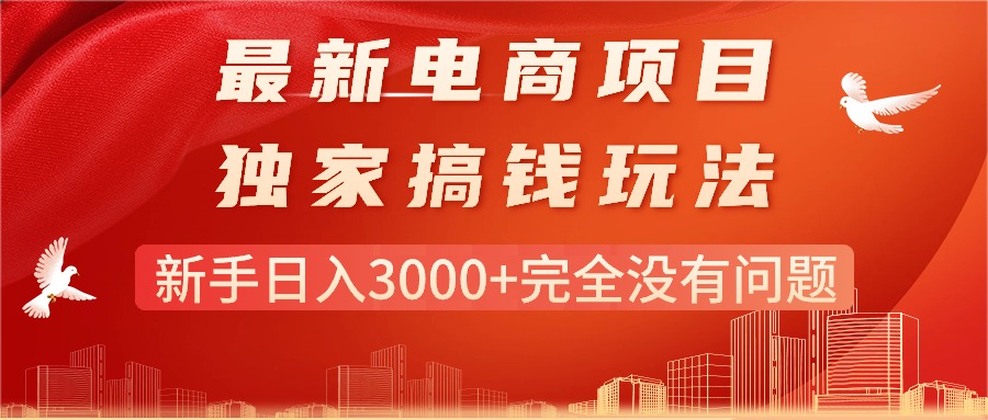 （11101期）最新电商项目-搞钱玩法，新手日入3000+完全没有问题-智创网