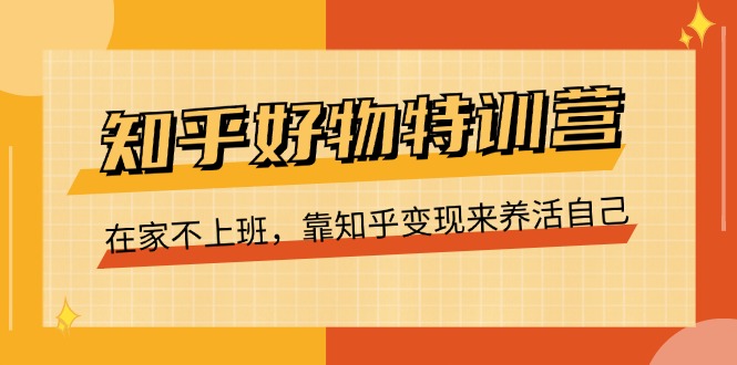 （11369期）知乎好物特训营，在家不上班，靠知乎变现来养活自己（16节）-智创网