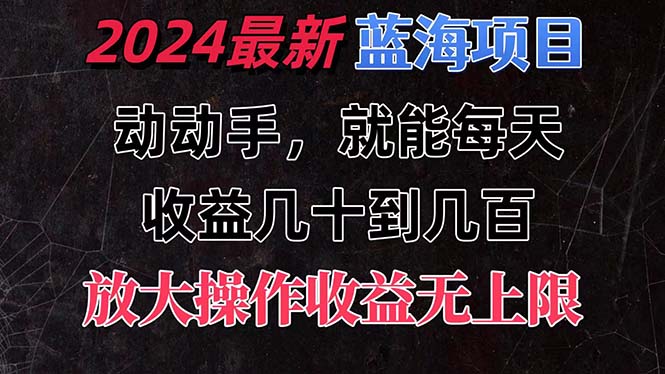 （11470期）有手就行的2024全新蓝海项目，每天1小时收益几十到几百，可放大操作收…-智创网