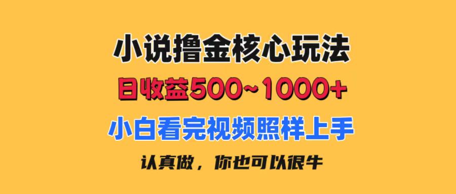 （11461期）小说撸金核心玩法，日收益500-1000+，小白看完照样上手，0成本有手就行-智创网