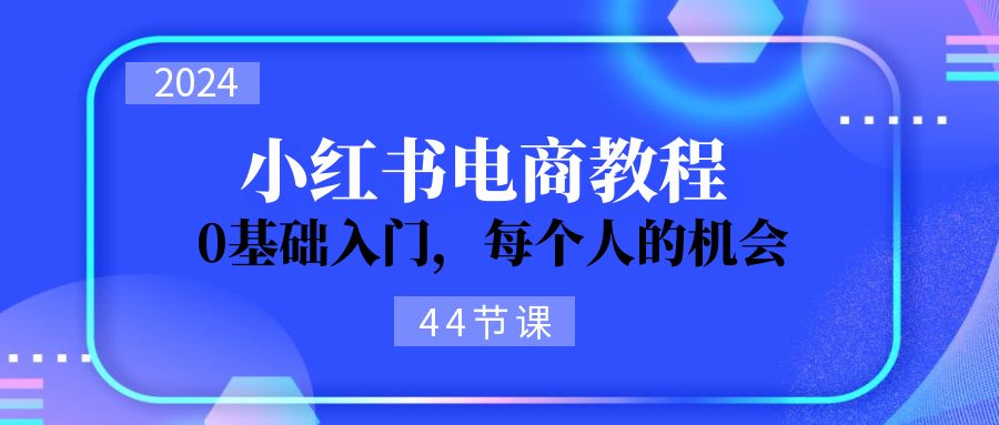 （11532期）2024从0-1学习小红书电商，0基础入门，每个人的机会（44节）-智创网