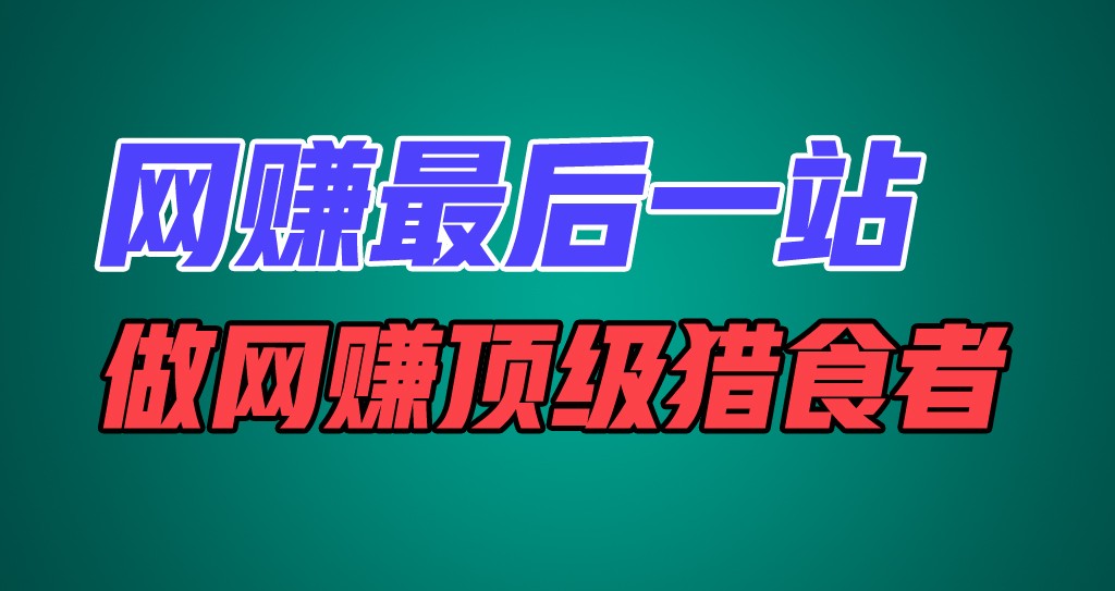网赚最后一站，卖项目，做网赚顶级猎食者-智创网
