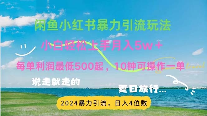 （11650期）2024暑假赚钱项目小红书咸鱼暴力引流，简单无脑操作，每单利润500+，…-智创网