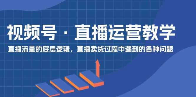 （11687期）视频号 直播运营教学：直播流量的底层逻辑，直播卖货过程中遇到的各种问题-智创网