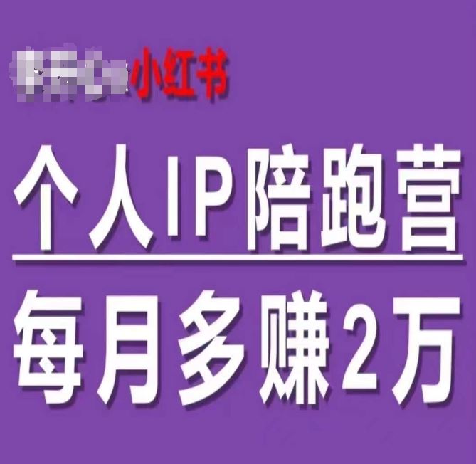 小红书个人IP陪跑营，60天拥有自动转化成交的双渠道个人IP，每月多赚2w-智创网