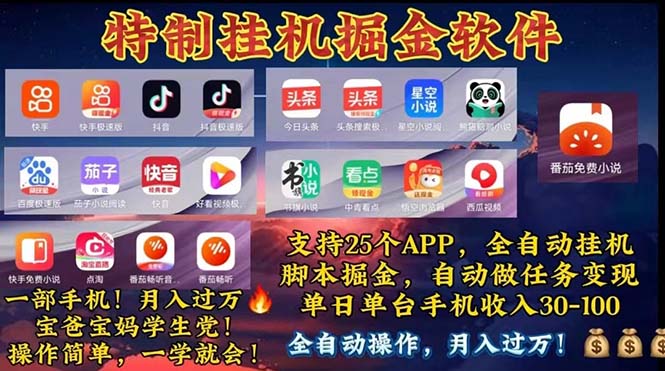 （11844期）挂机副业 月入过万，特别适合宝爸宝妈学生党，工作室特别推荐-智创网
