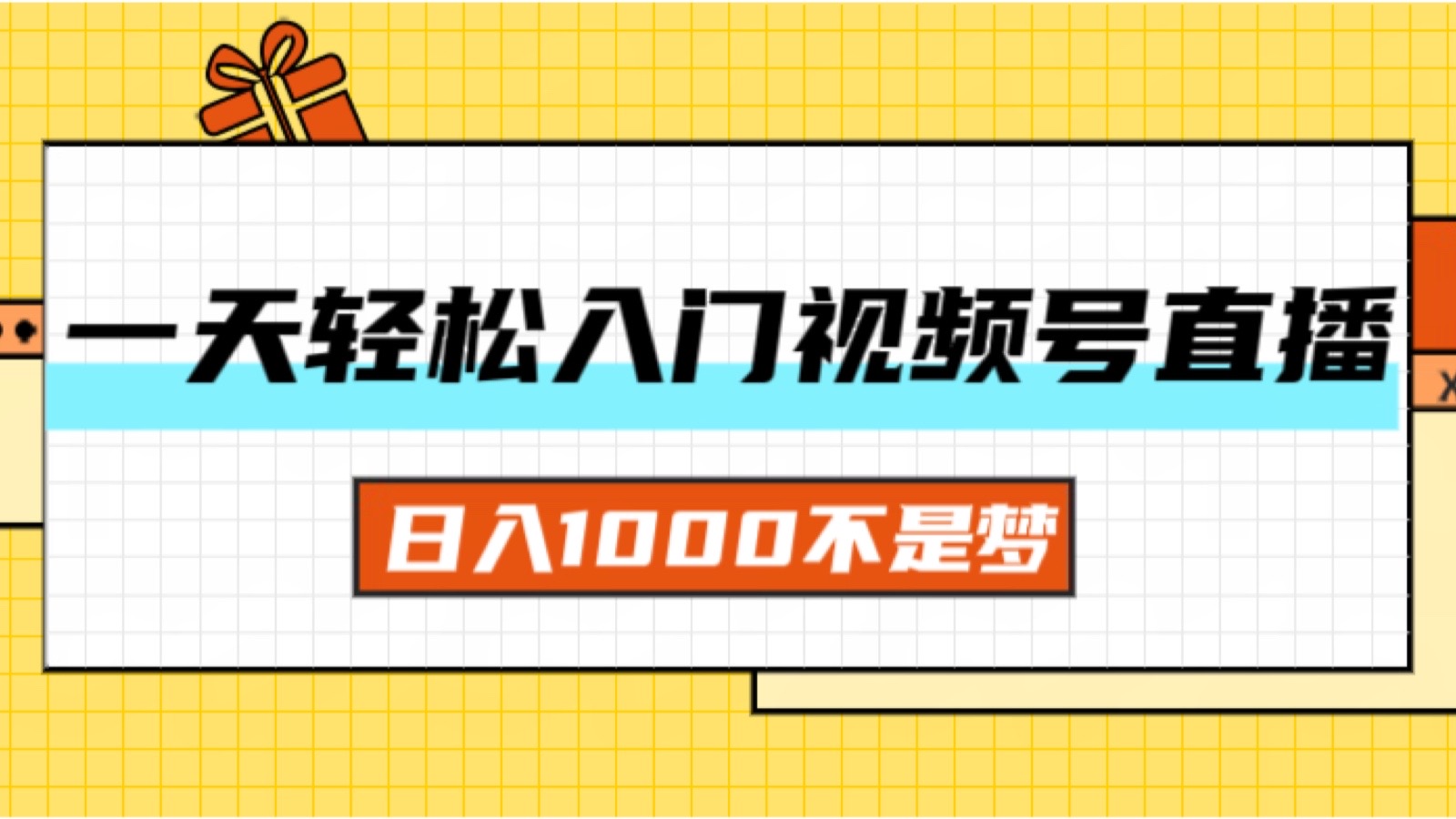 （11906期）一天入门视频号直播带货，日入1000不是梦-智创网