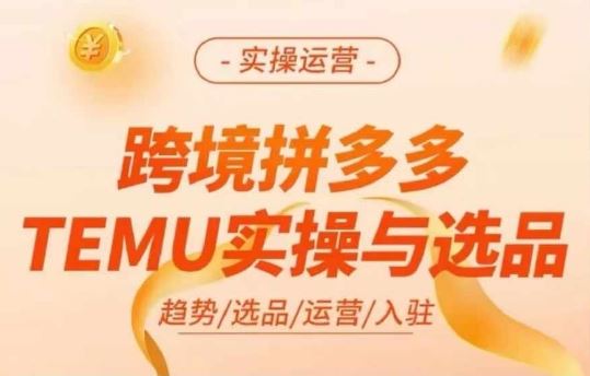 跨境拼多多TEMU实操与选品，多多temu跨境选品运营实操-智创网